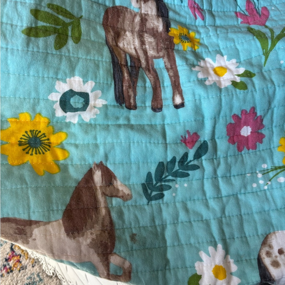 Floral Horse Print Bedding